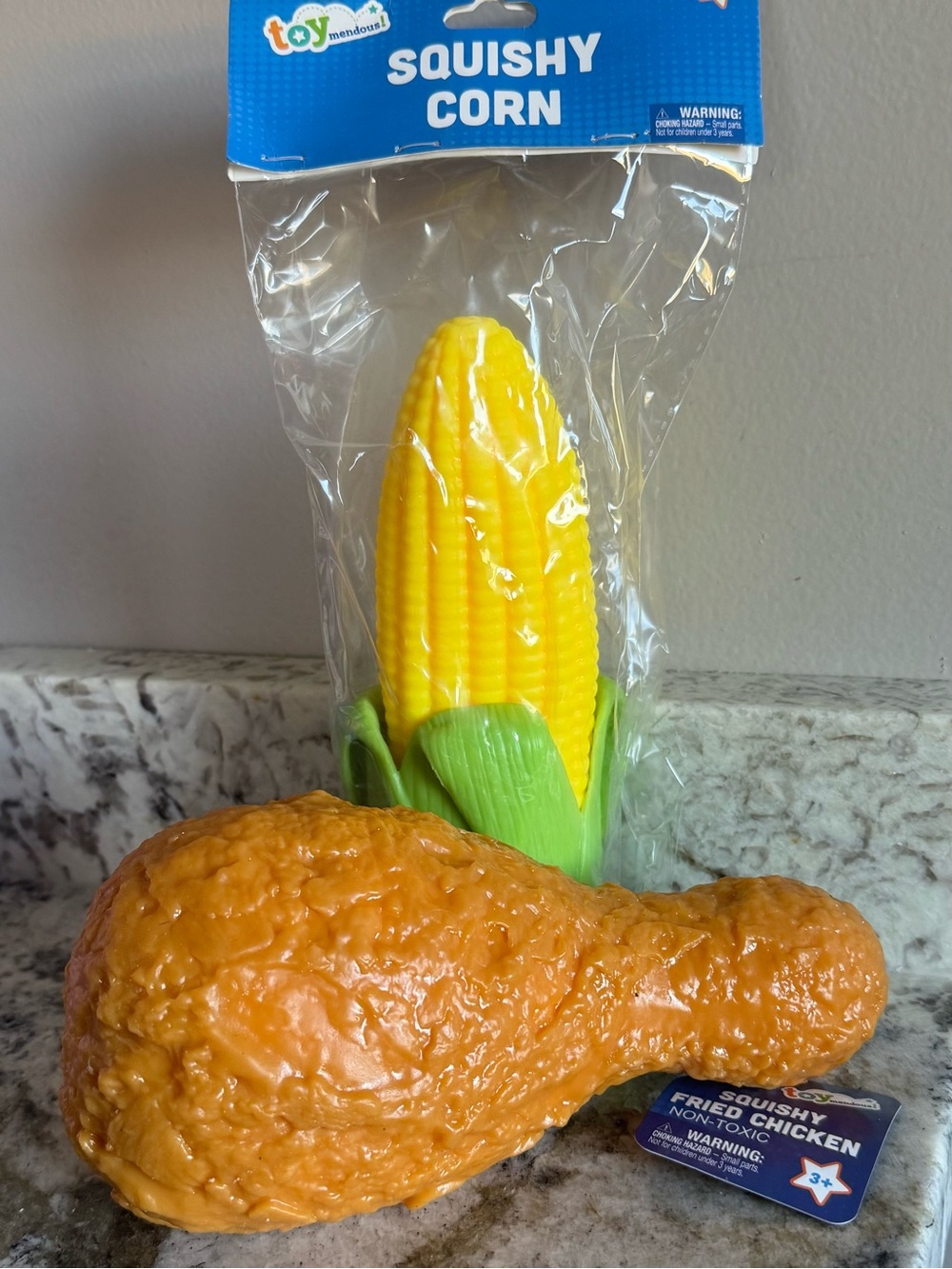 Toymendous Squishy Corn & Fried Chicken & Butter & Cheese Squeeze Toy